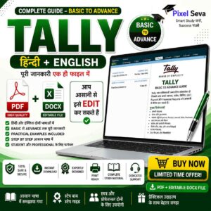 Tally Notes (Basic to Advance) Hindi + English | Editable PDF + DOCX